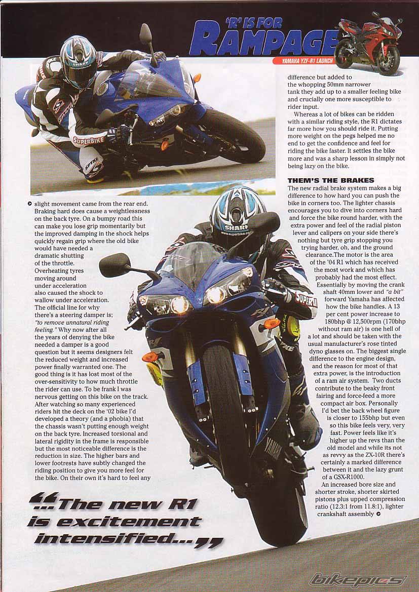 2004 YAMAHA YZF R1 | Picture 128489 motorcycle photo